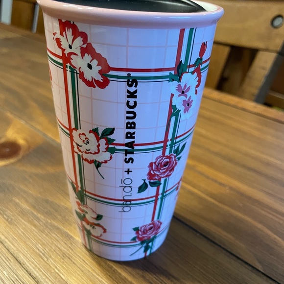 Starbucks Limited Edition Bando Mug Gorgeous Pink Floral Tumbler - Picture 2 of 2